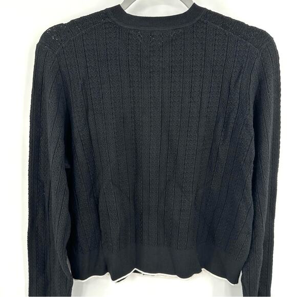 Madewell The Signature Open Knit Cardigan in black Size XXL - Picture 6 of 7